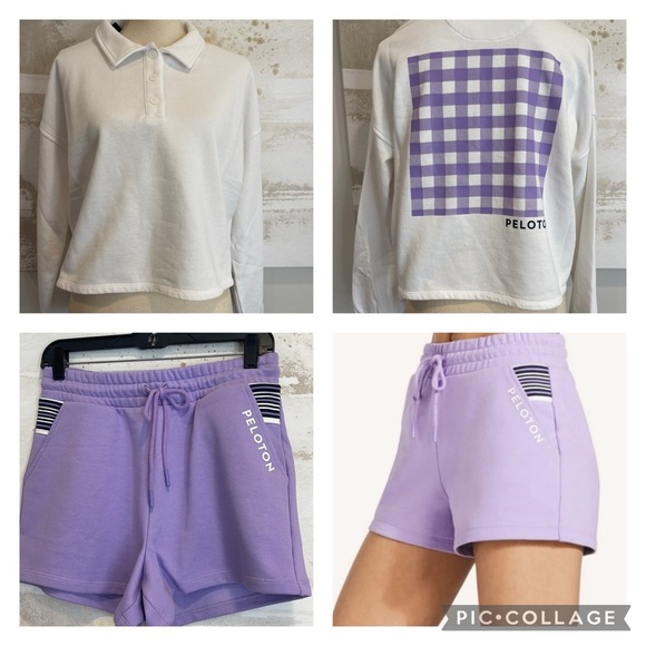 PELOTON SET - pullover and shorts size small - Picture 1 of 12